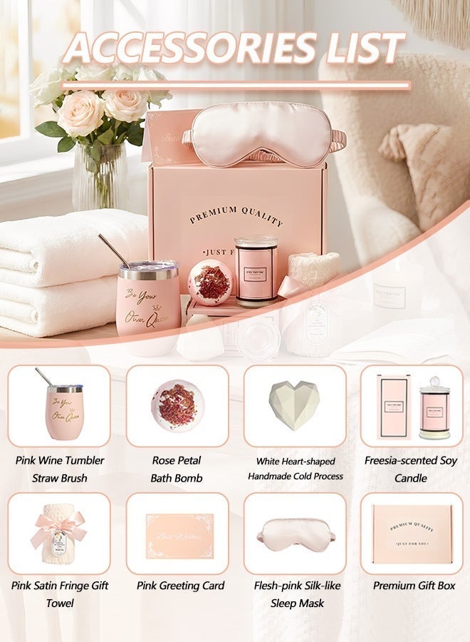 BASILKIT Birthday & Holiday Gifts for Women, Relaxing Spa Gift Basket Set, Unique Gift Ideas for Christmas, Mother’s Day, Thanksgiving & Anniversary, Gifts for Mom, Sister, Best Friend, Wife, Coworker, Teacher, Nurse - Image 2